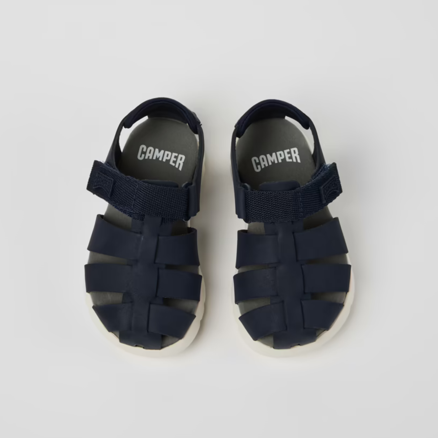 Oruga Blue Leather And Textile Fisherman Style First Walker Sandal