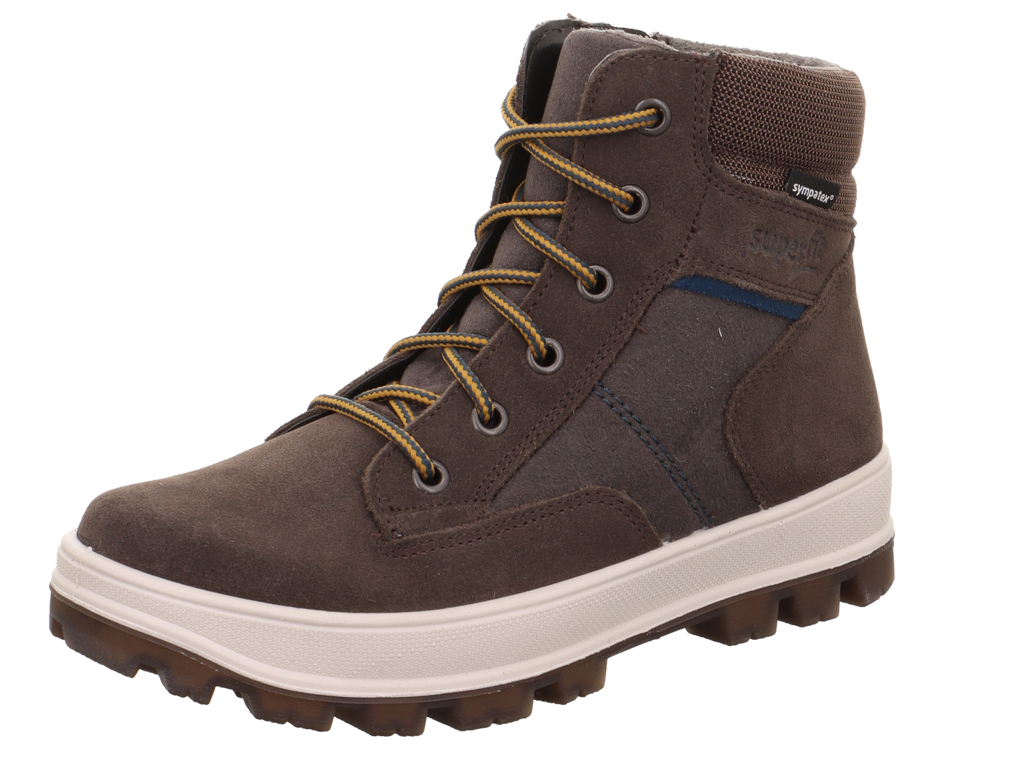 Tedd Waterproof Warm Lined Lace And Zip Brown Leather Boot