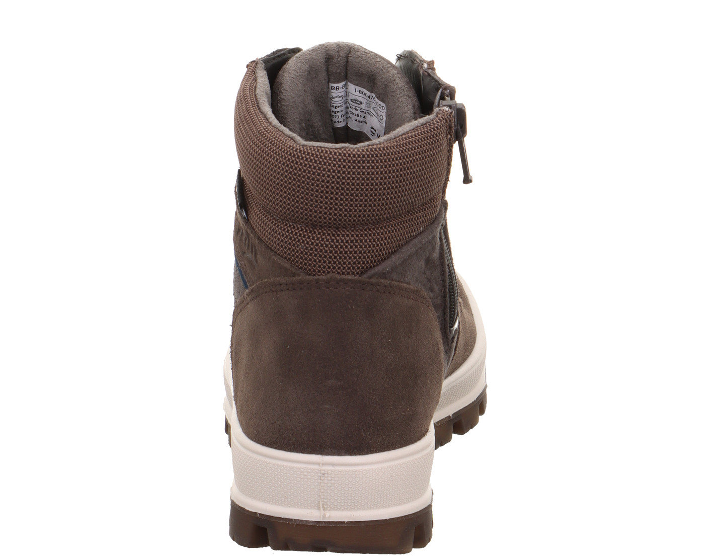 Tedd Waterproof Warm Lined Lace And Zip Brown Leather Boot