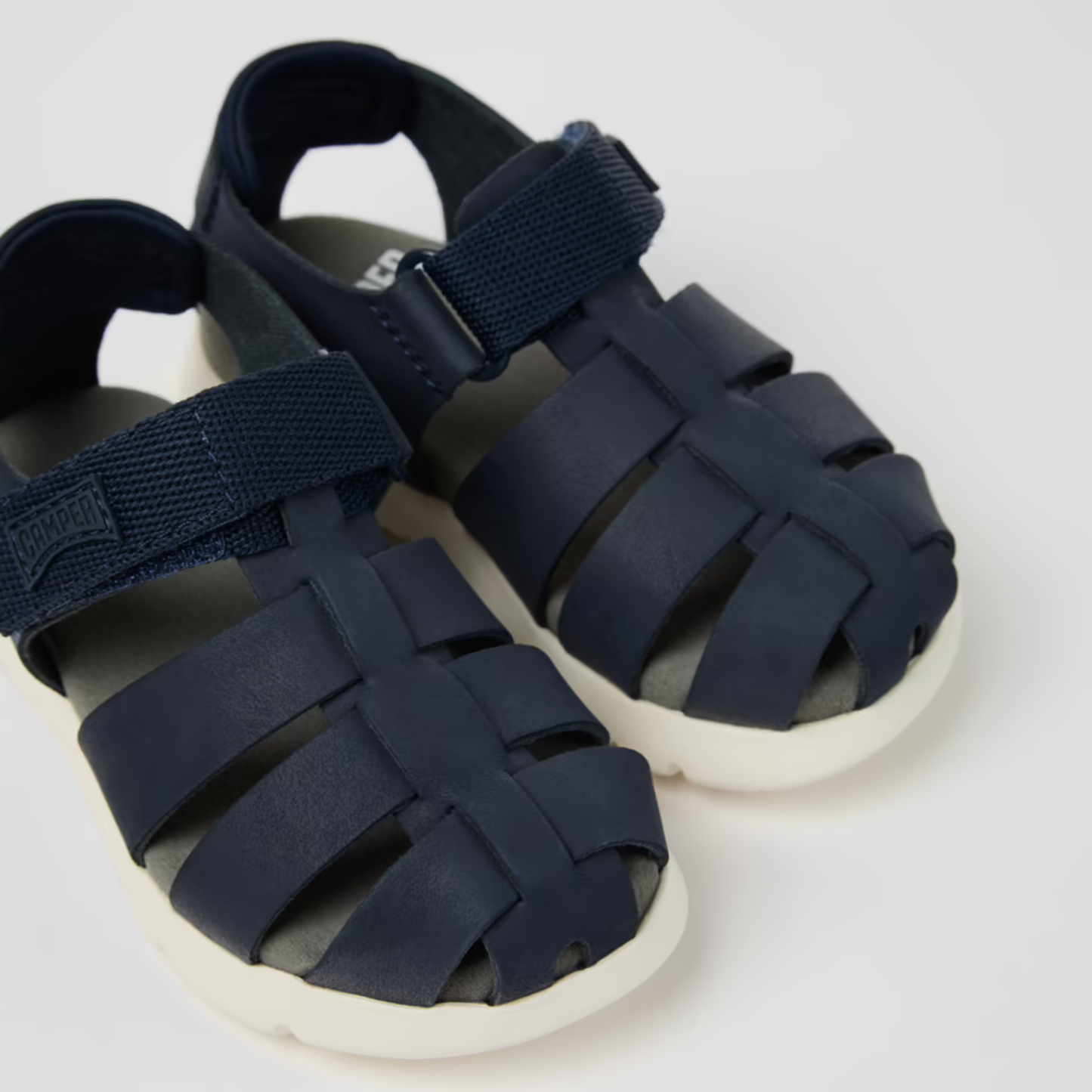 Oruga Blue Leather And Textile Fisherman Style First Walker Sandal