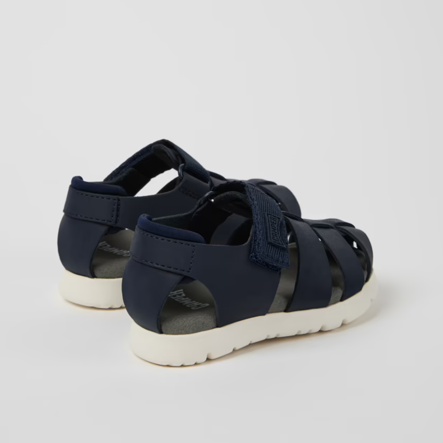 Oruga Blue Leather And Textile Fisherman Style First Walker Sandal