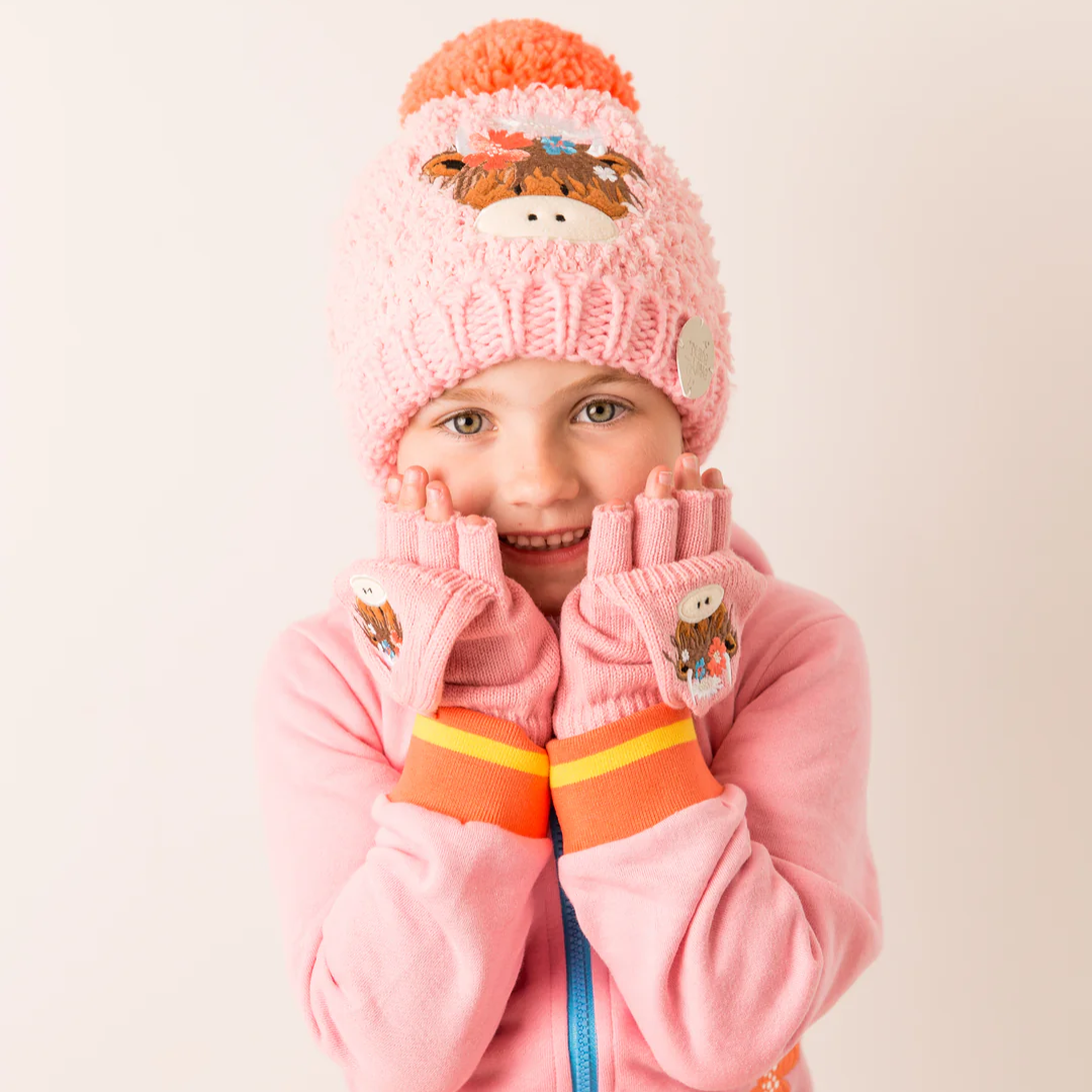 Bonnie Highland Cow Mittens