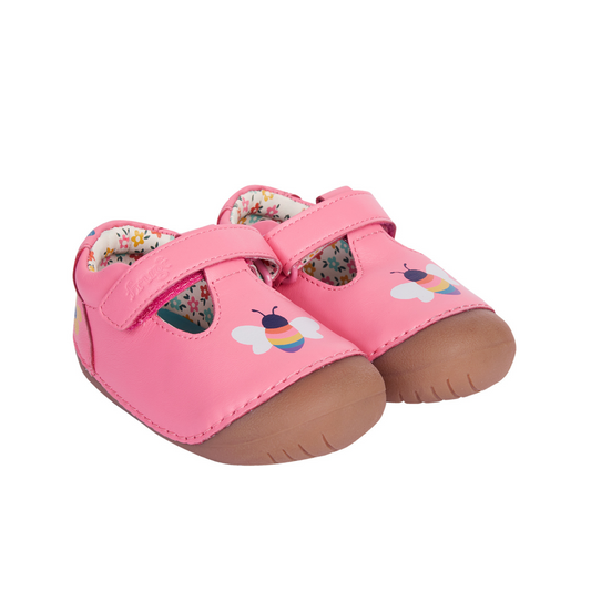 Cove Tulip Bee Pink Leather First Walker