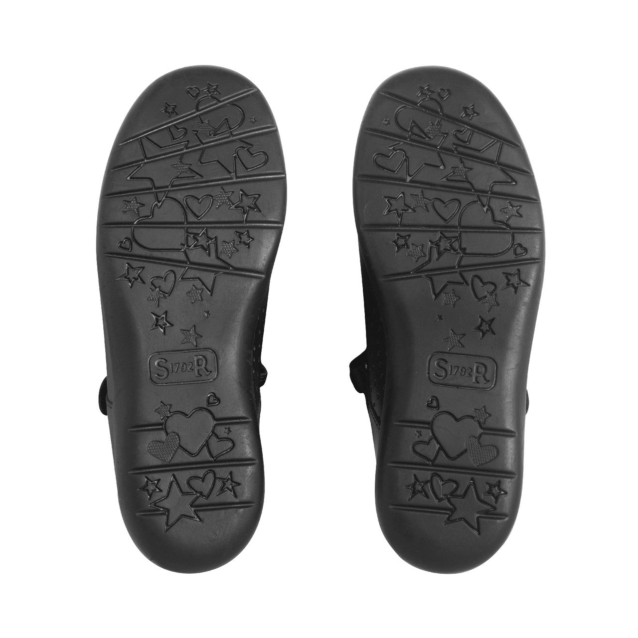 Bella Smooth Black Leather With Bow Girls School Shoe