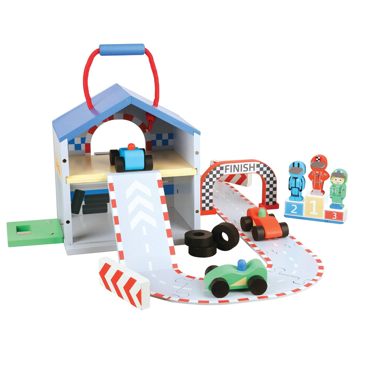 Wooden Racing Track Play Set