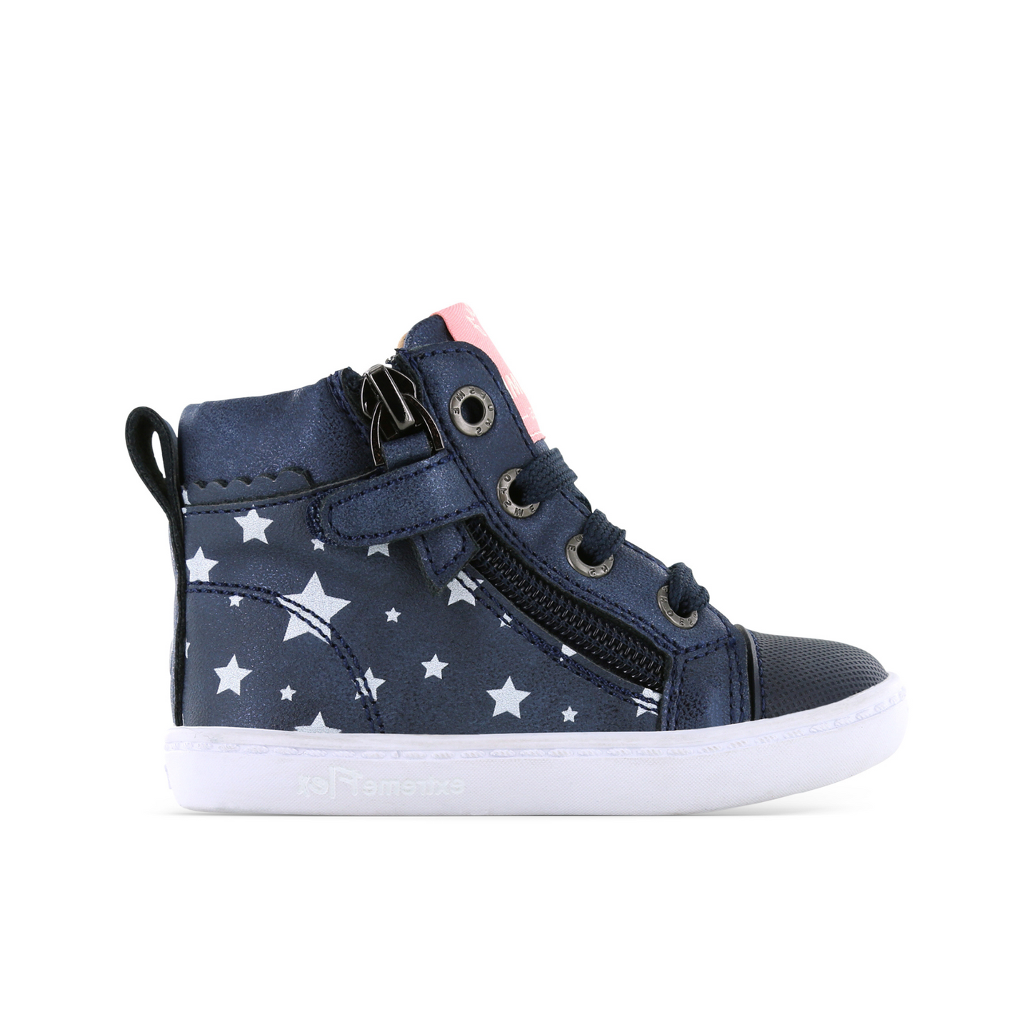 Navy With Starts Double Zip Laced Boot