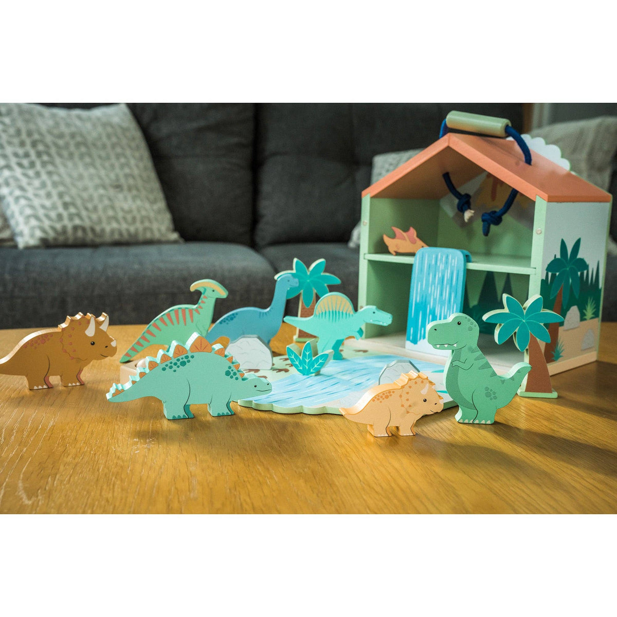 Wooden Dinosaur Play Set
