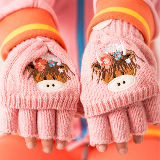 Bonnie Highland Cow Mittens