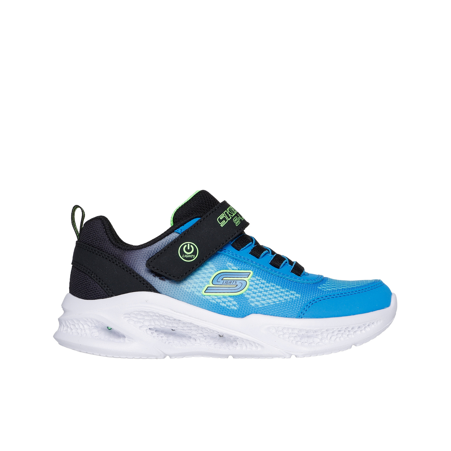 Meteor Lights Krendo Boys Black/Blue Light Up Trainer