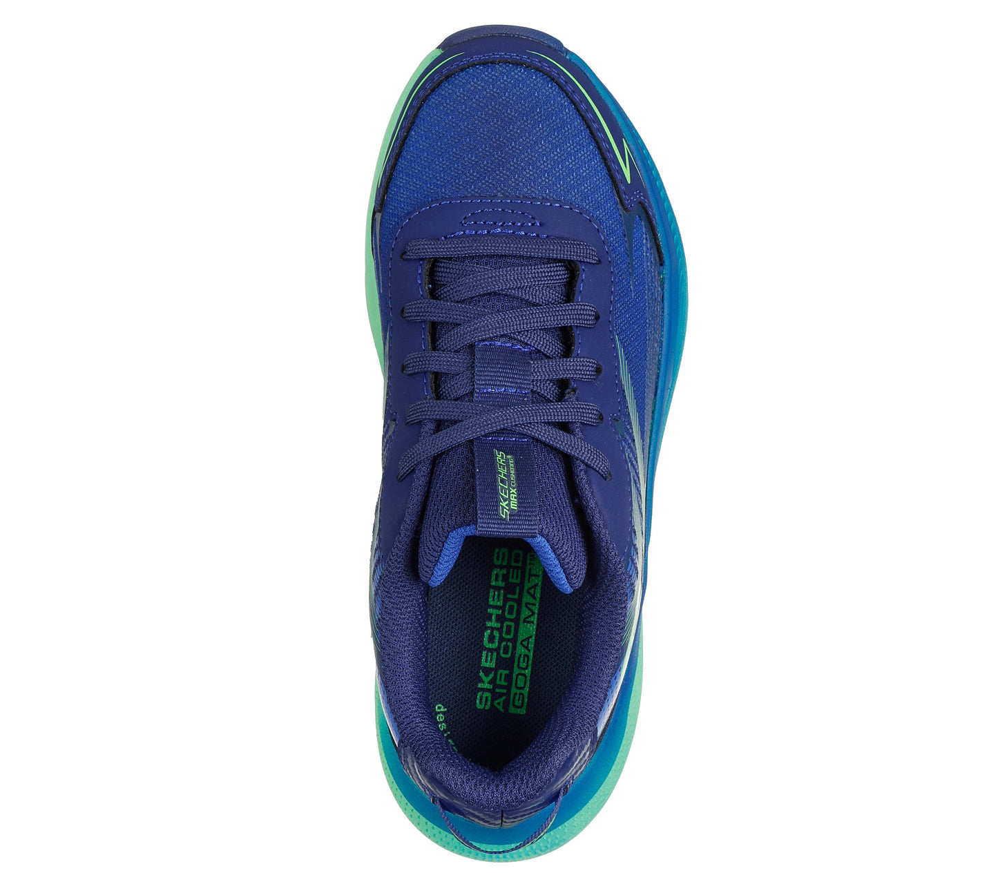 Max Cushioning Ascender Stable Pace Blue Lime Lace Up Trainer