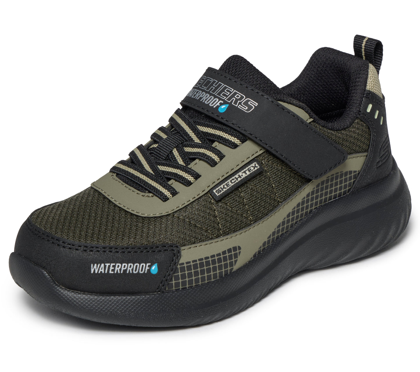 Bounder Pro-Aqua Step Black Olive Waterproof Trainer