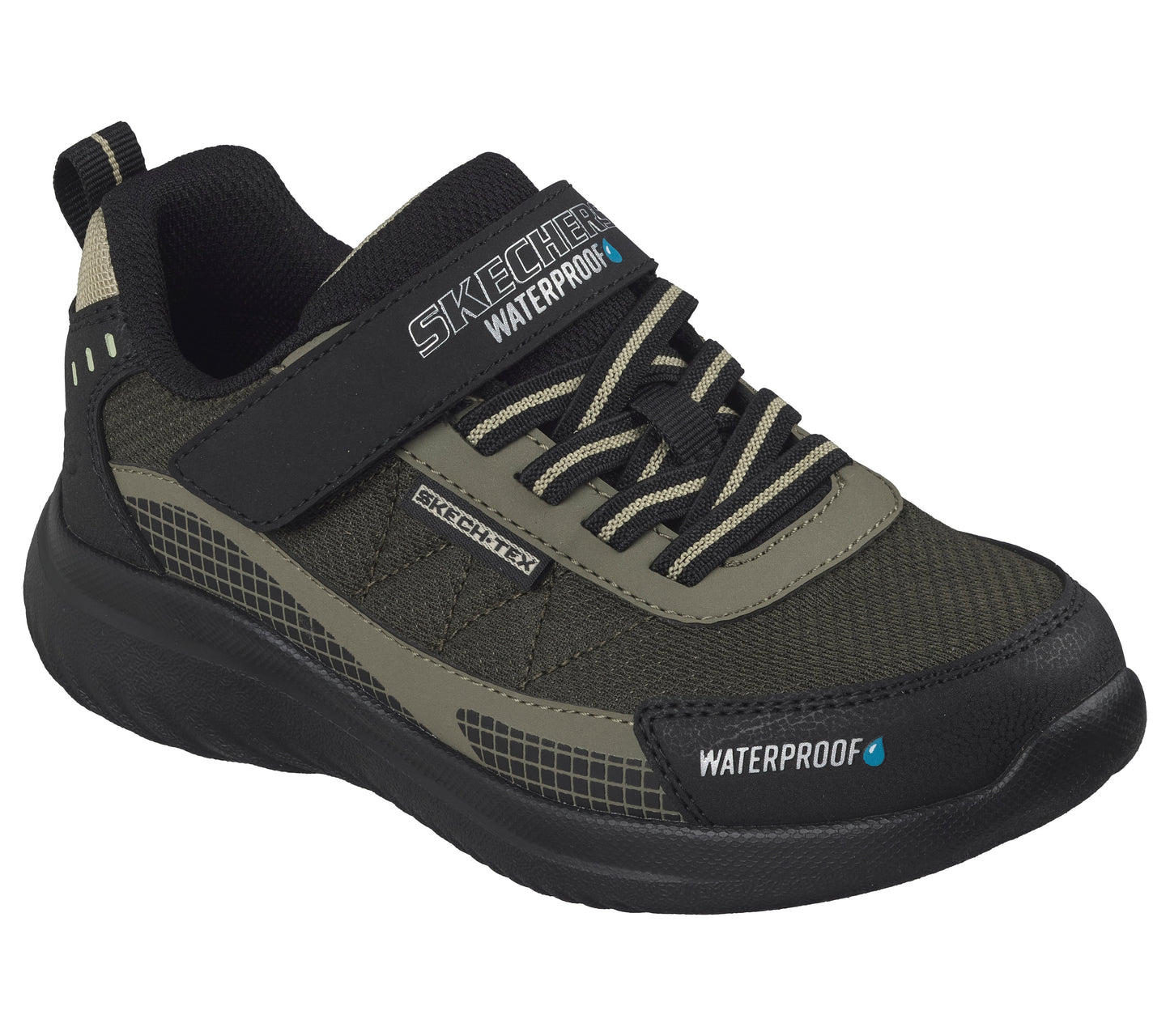 Bounder Pro-Aqua Step Black Olive Waterproof Trainer