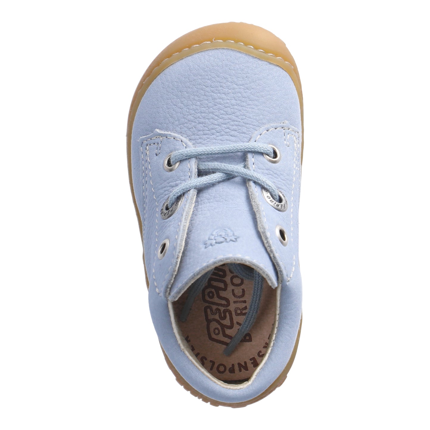 Cory Blue Lace Up Leather First Shoe