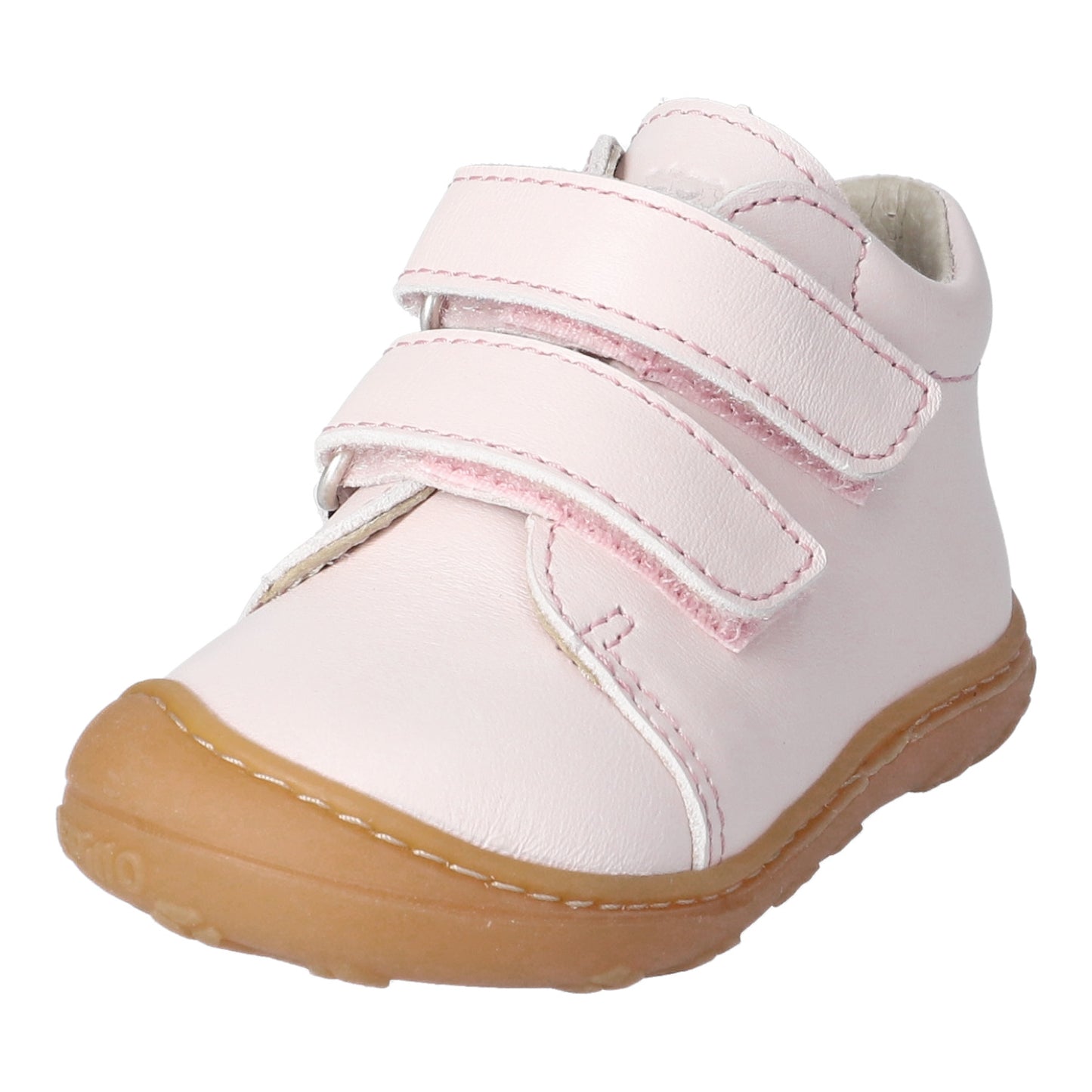 Chrisy Pale Pink Leather Soft Sole First Shoe