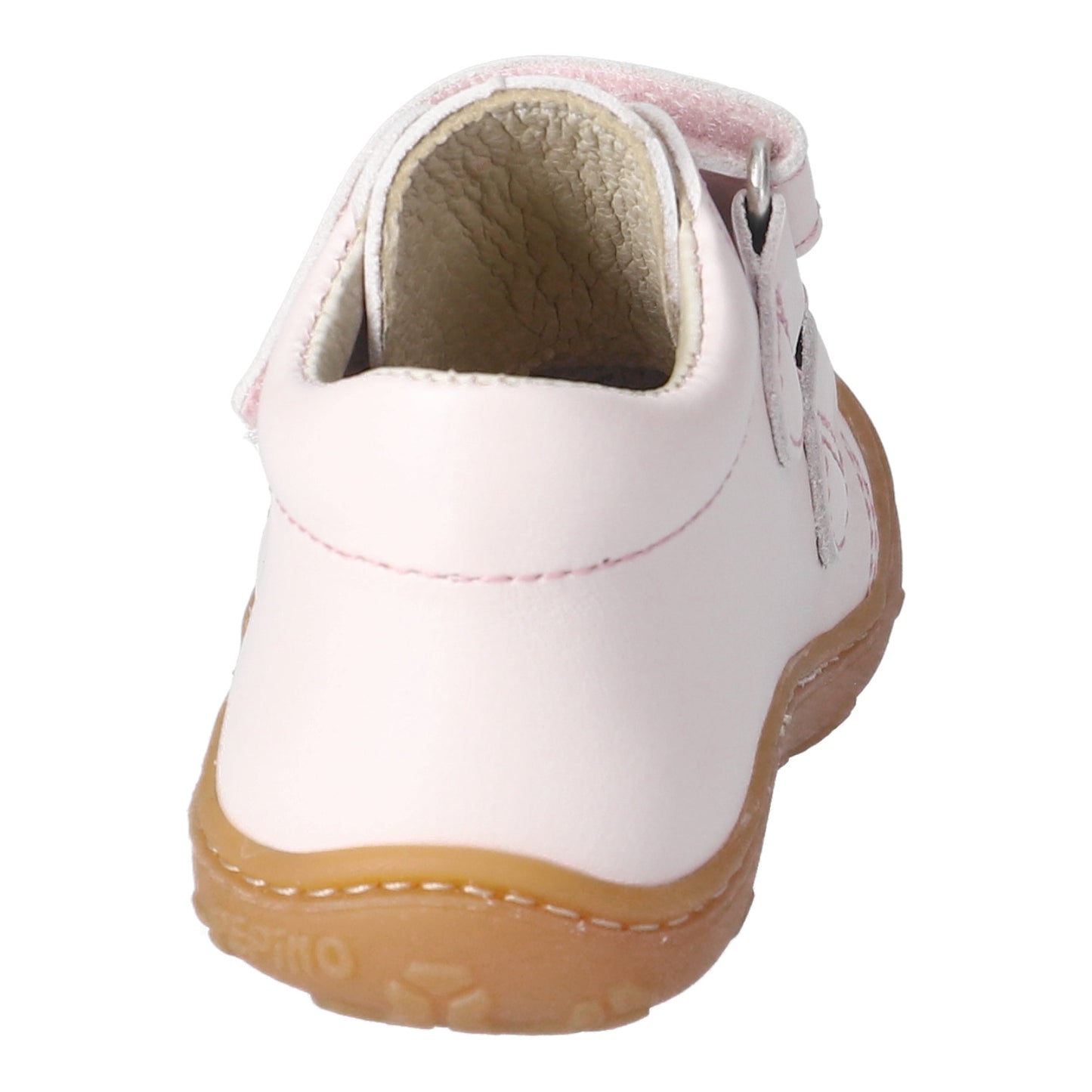 Chrisy Pale Pink Leather Soft Sole First Shoe