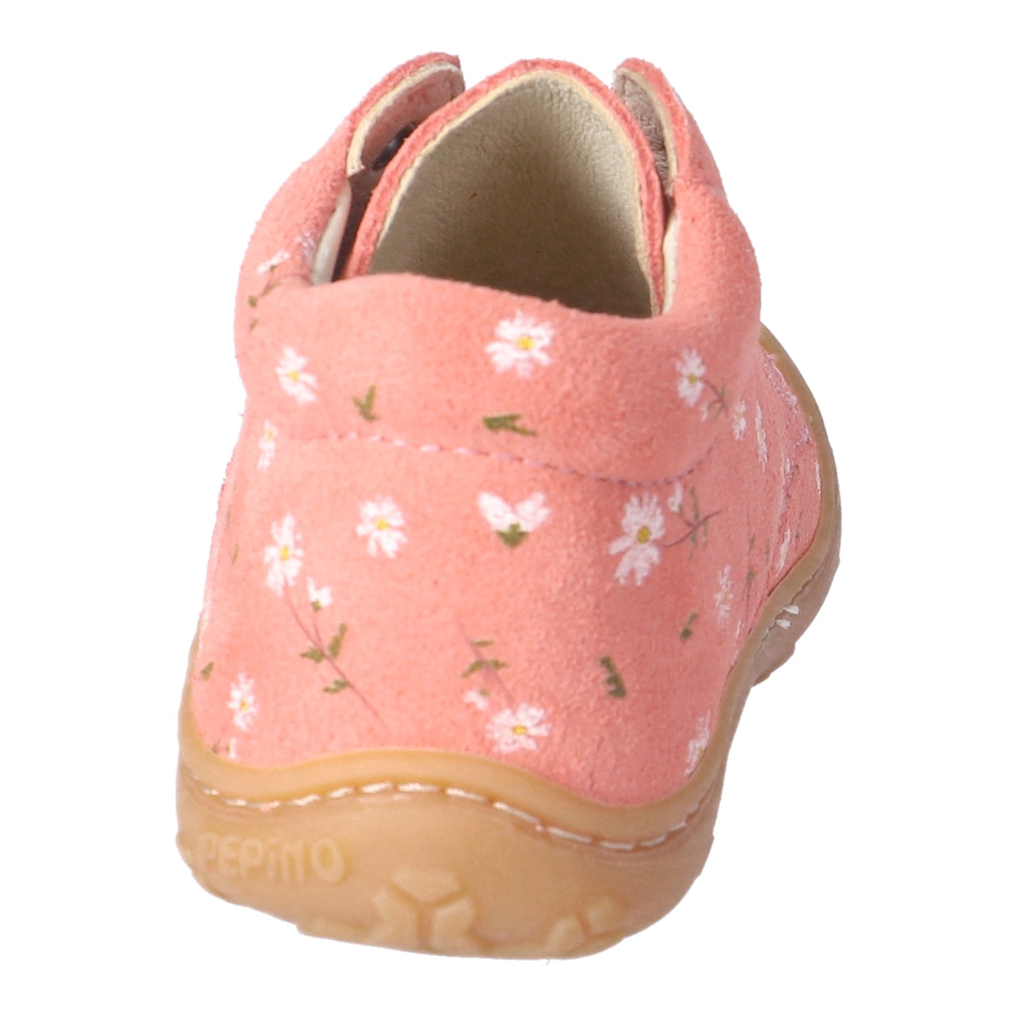 Dots Lace Up Strawberry Floral Pattern Nubuk Leather Shoe