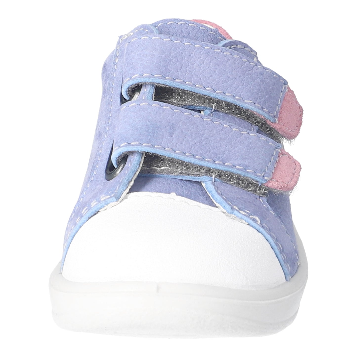 Nippy Leather Sneaker Shoe in Pale Cloud Blue and Pink