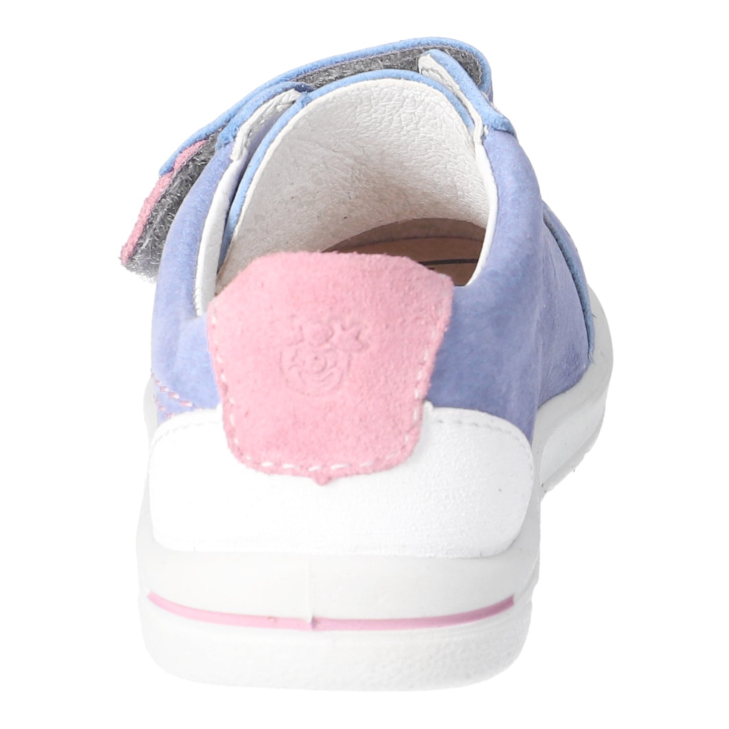 Nippy Leather Sneaker Shoe in Pale Cloud Blue and Pink
