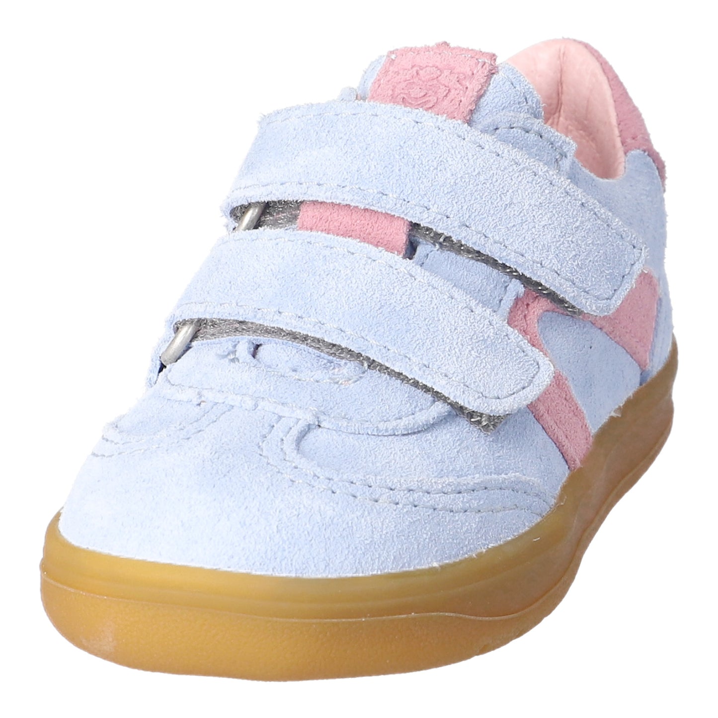 Dakota Pale Blue And Pink Suede And Leather Sneaker Style Shoe