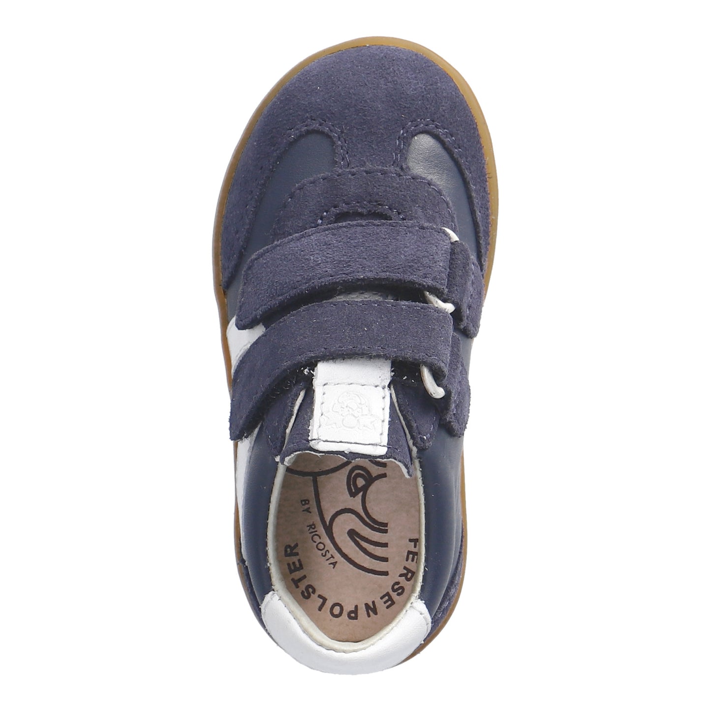 Dakota Navy And White Suede And Leather Sneaker Style Shoe