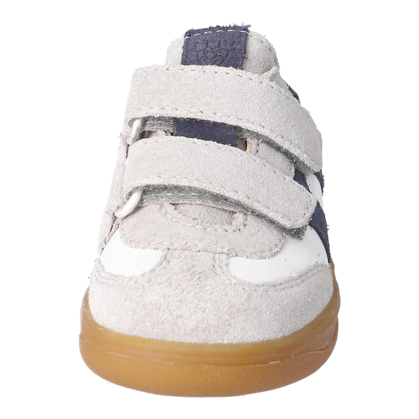 Dakota Stone, White and Navy Suede And Leather Sneaker Style Shoe