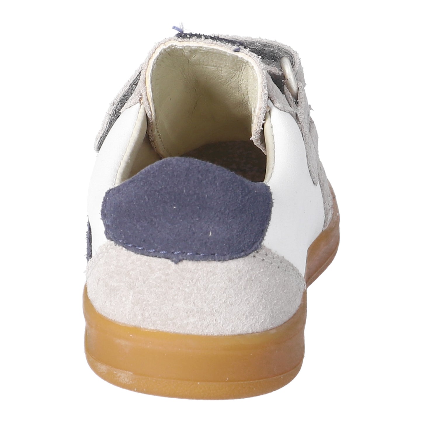 Dakota Stone, White and Navy Suede And Leather Sneaker Style Shoe
