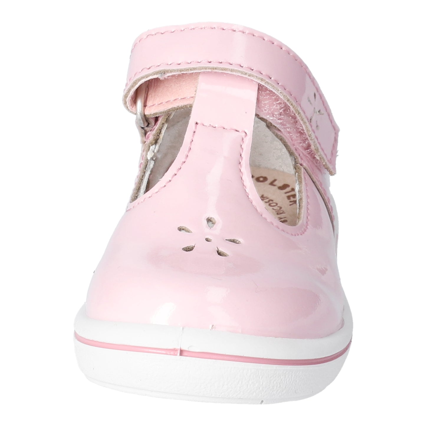 Winona T-Bar Girl's shoe in Blush Pink Patent