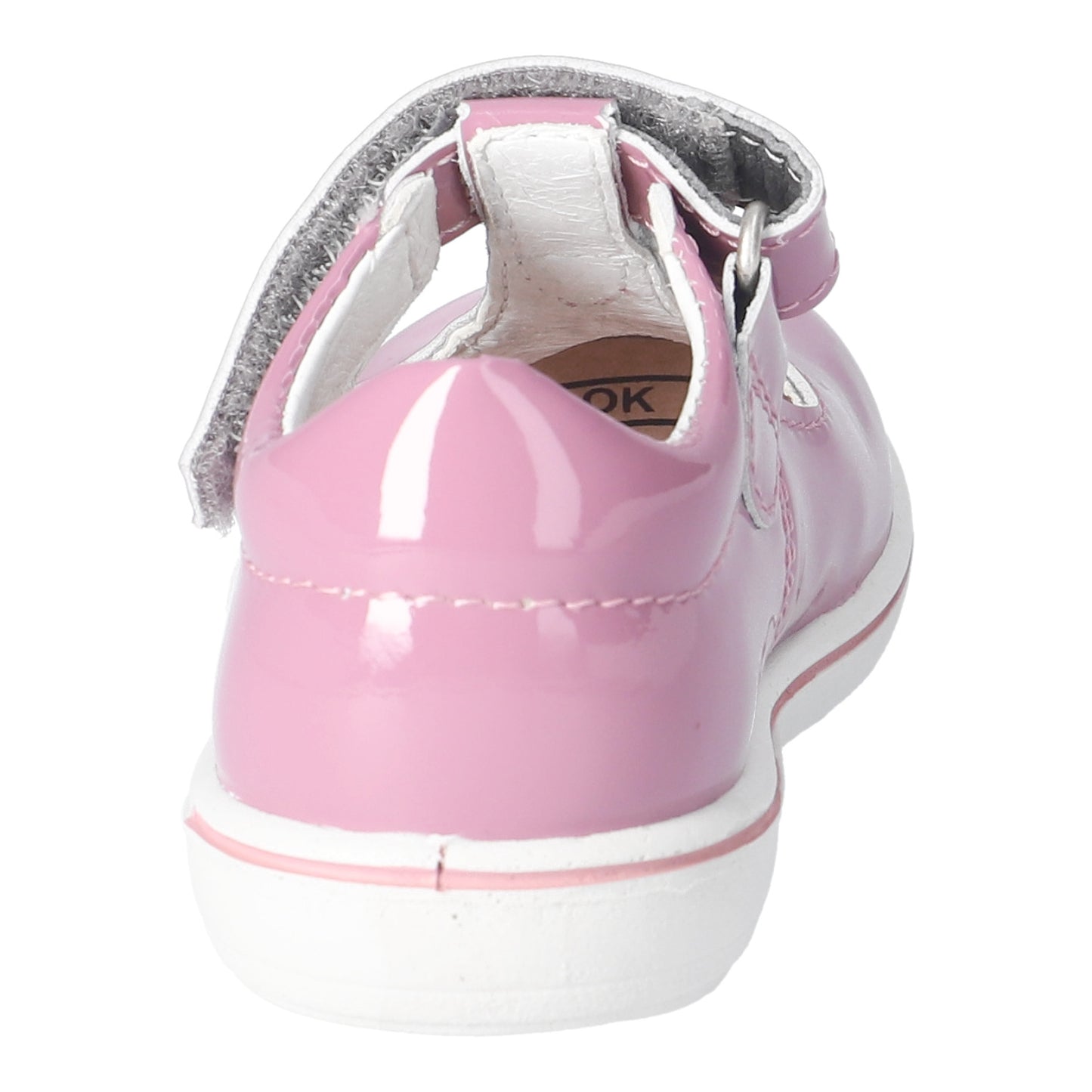 Winona Girl's T-Bar Shoe in Sugar Pink Patent Leather