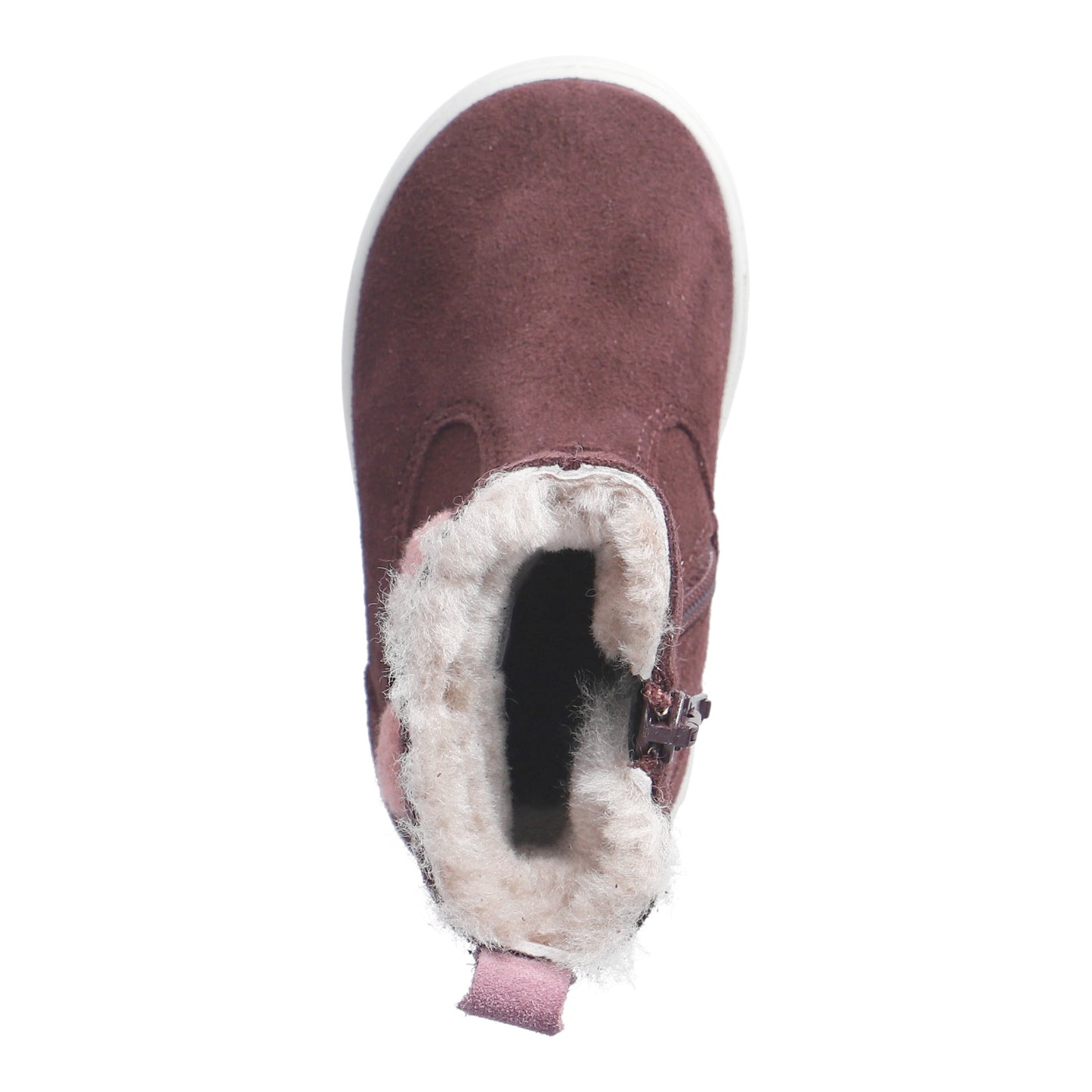 Cosy Dark Purple With Cherries Warm Lined Waterproof Zipped Boot