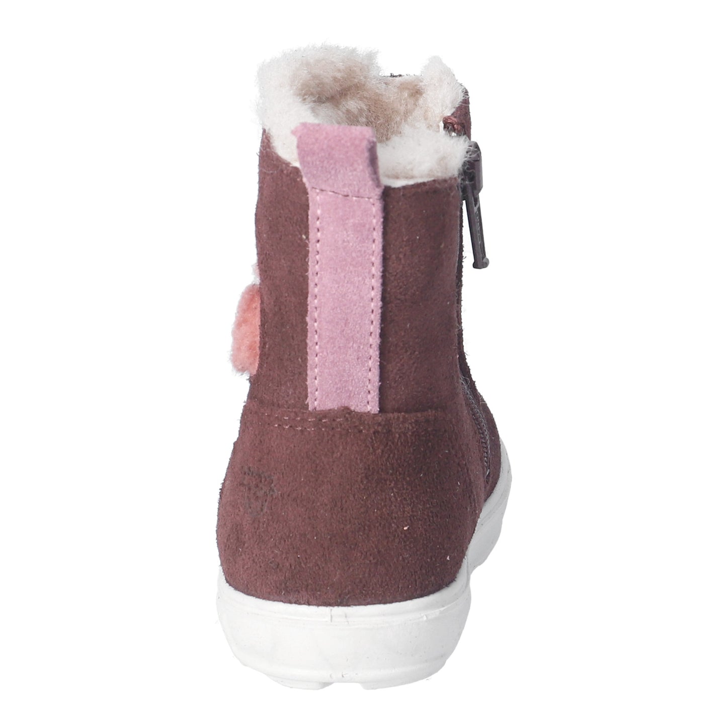 Cosy Dark Purple With Cherries Warm Lined Waterproof Zipped Boot