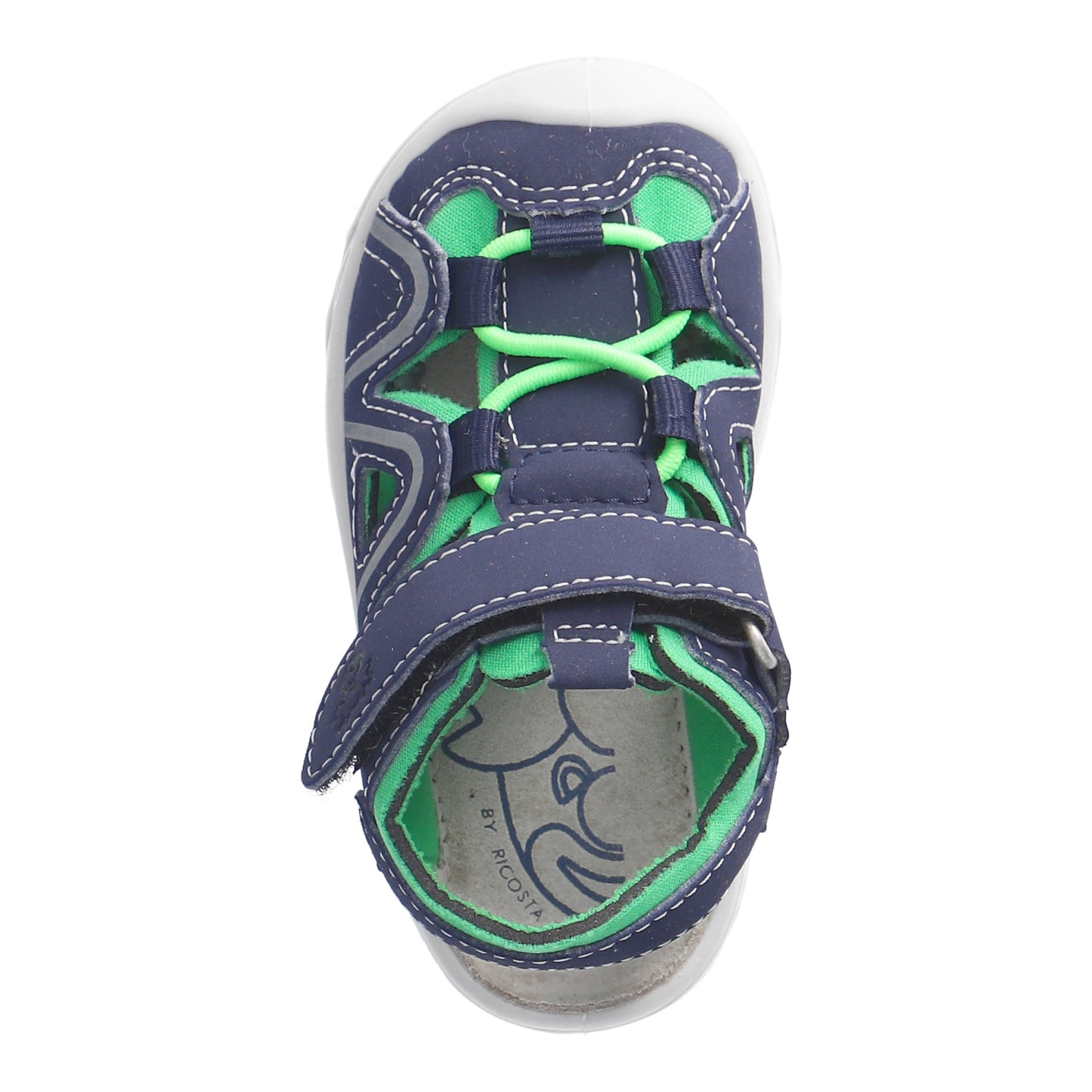 Gary Watersafe Washable Boys Sandal In Navy And Green