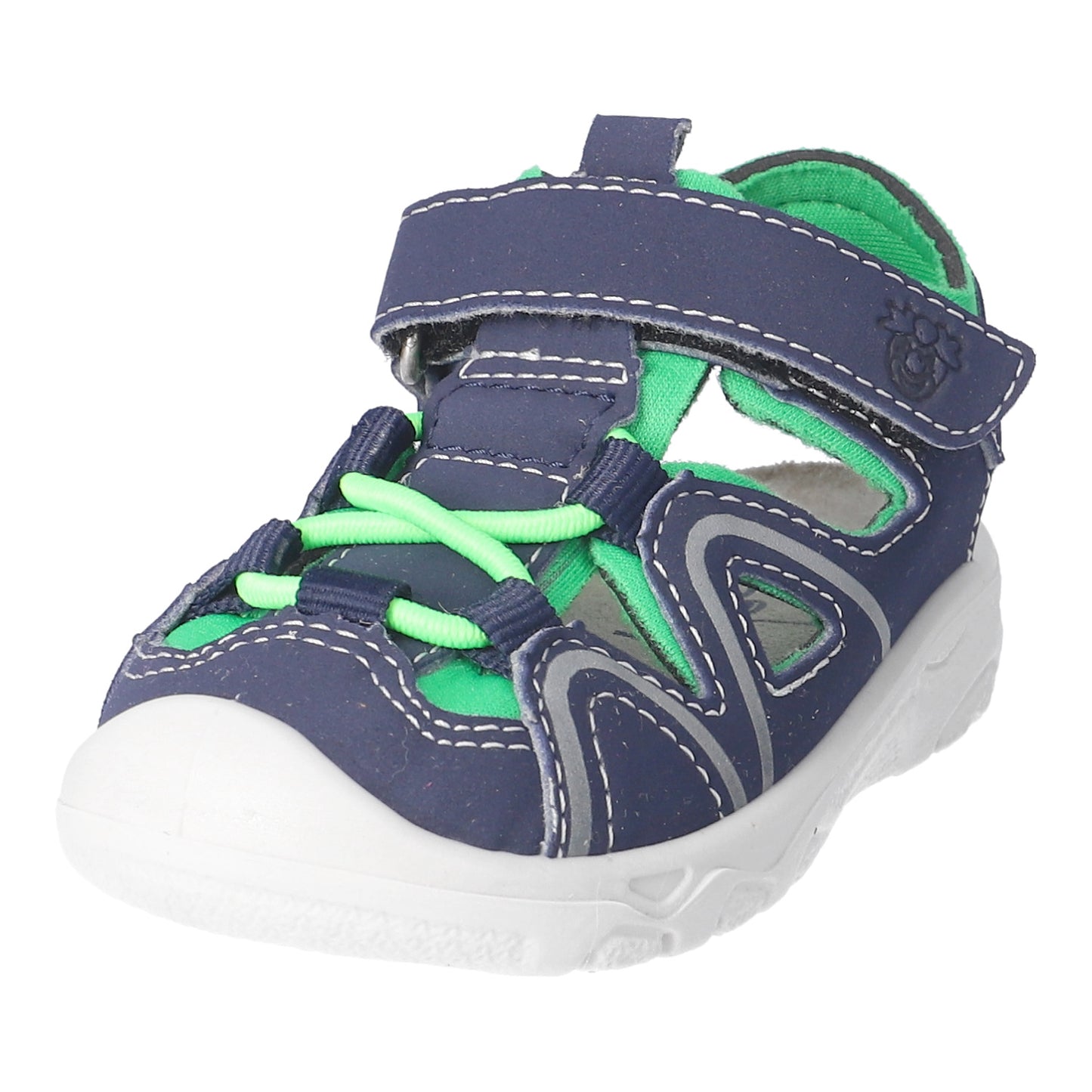 Gary Watersafe Washable Boys Sandal In Navy And Green