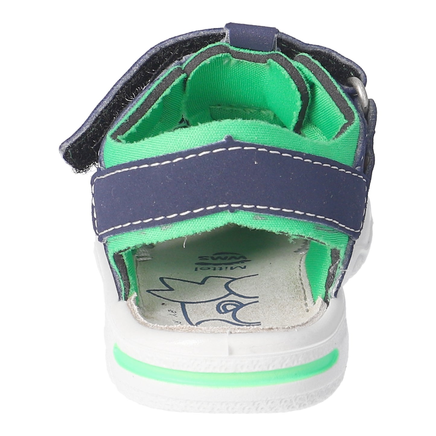 Gary Watersafe Washable Boys Sandal In Navy And Green