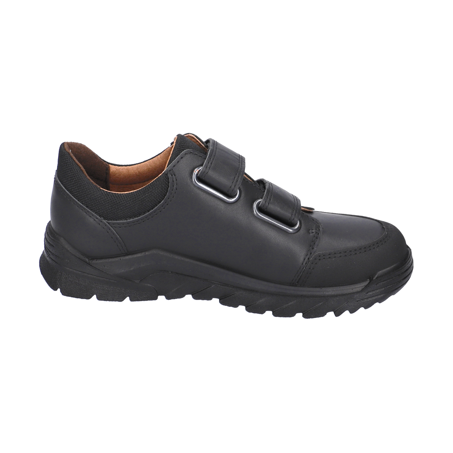 Johno Black Leather Boys School Shoe