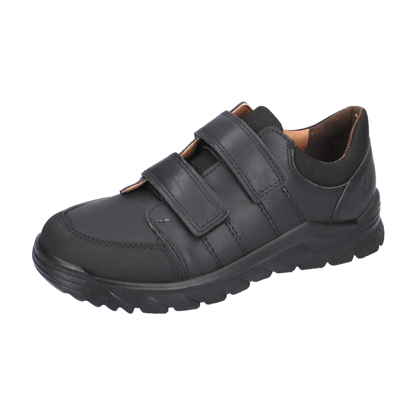 Johno Black Leather Boys School Shoe