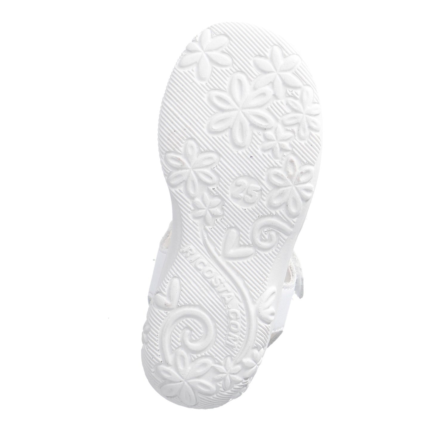 Mima White Leather Sandal With Strawberry Motif