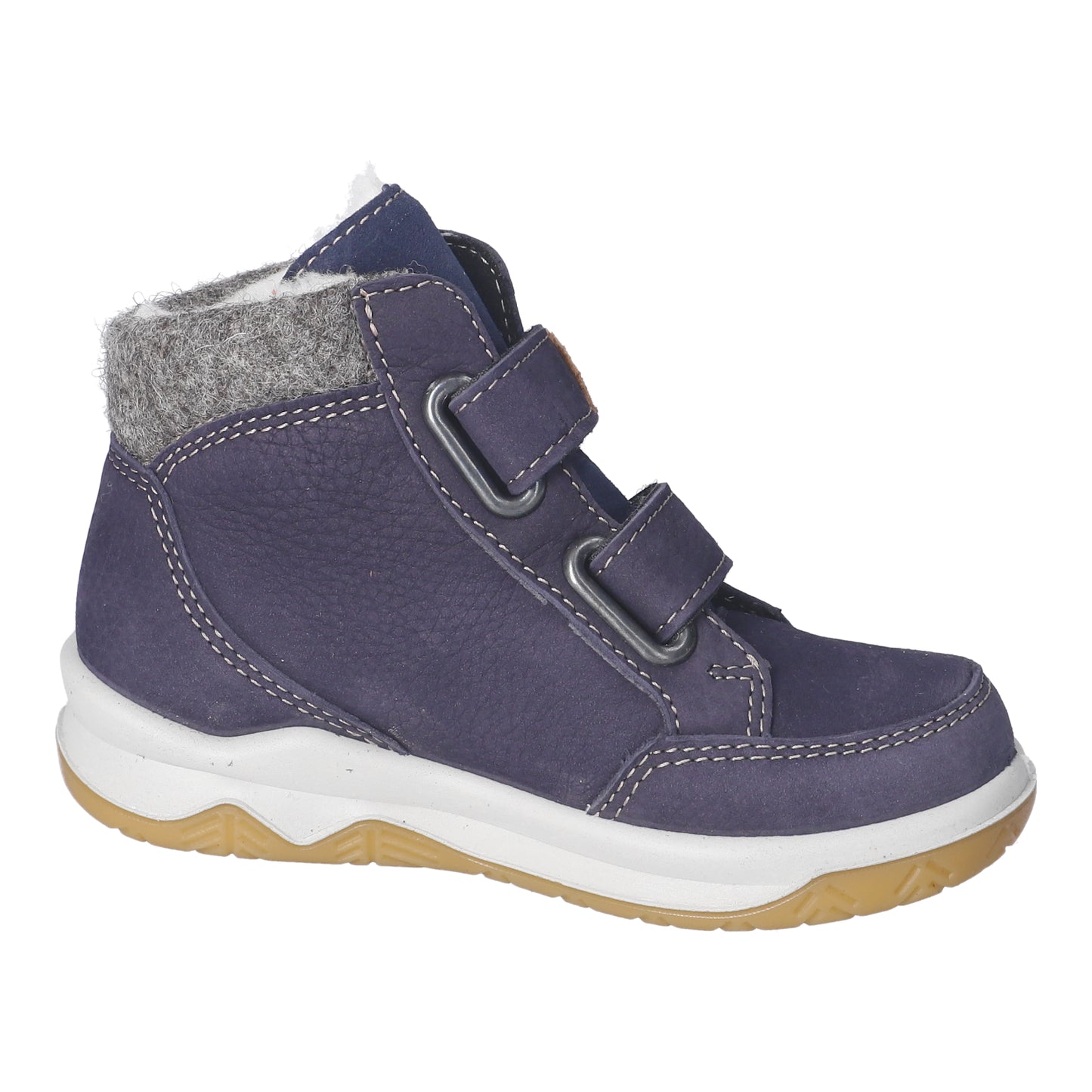 Luan Waterproof Wool Lined Junior Navy Nubuk Leather Hight Top Boot