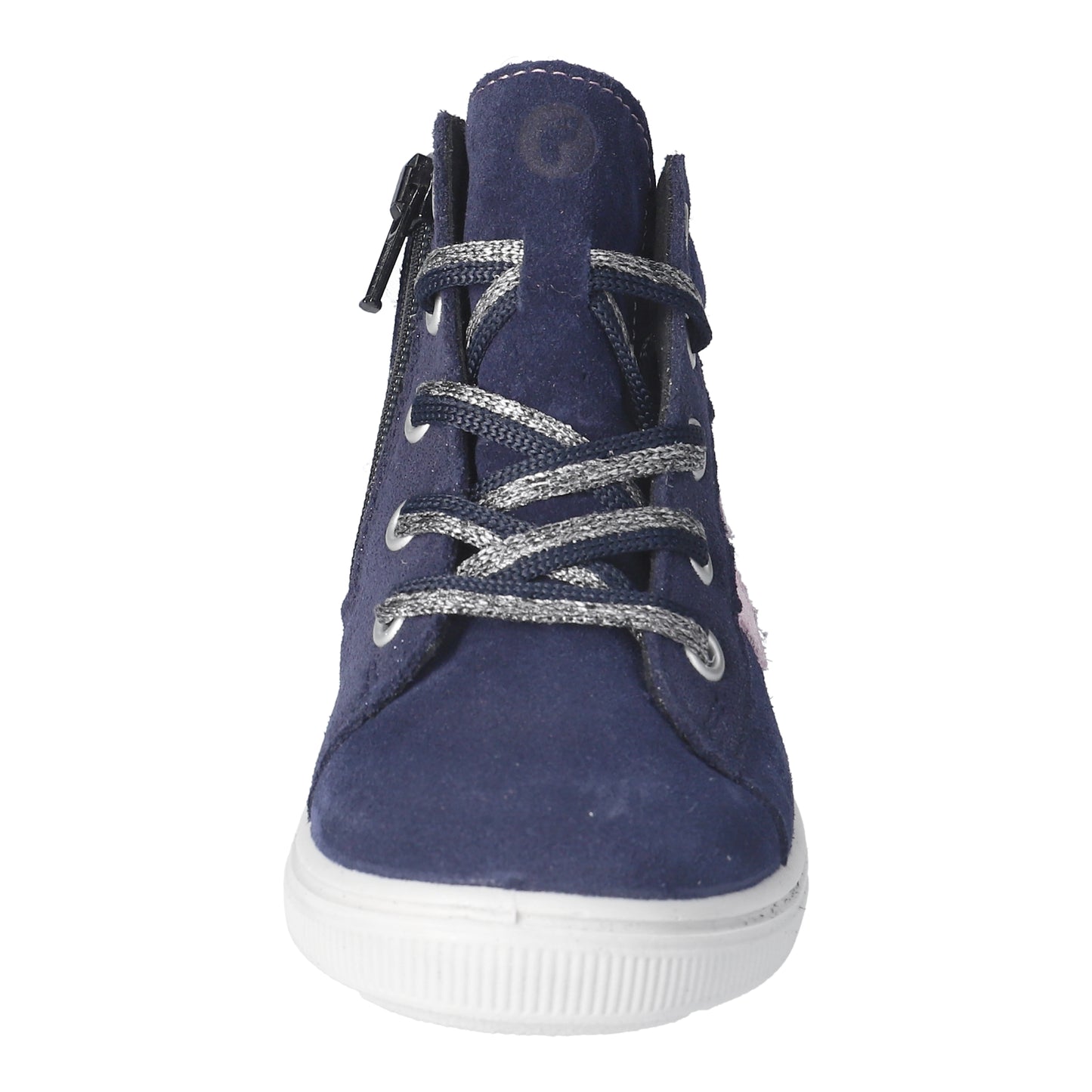 Melli Waterproof Warm Lined Zipped Navy Pink Sparkle High Top