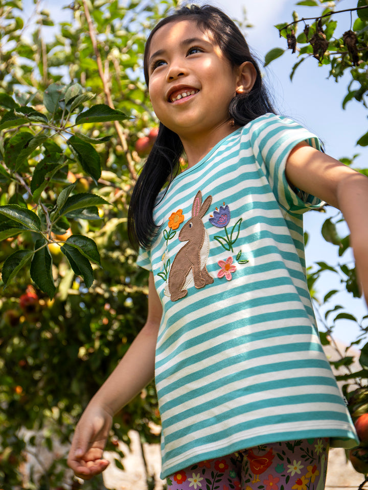 Lindsey T-Shirt Blue Stripe Rabbit
