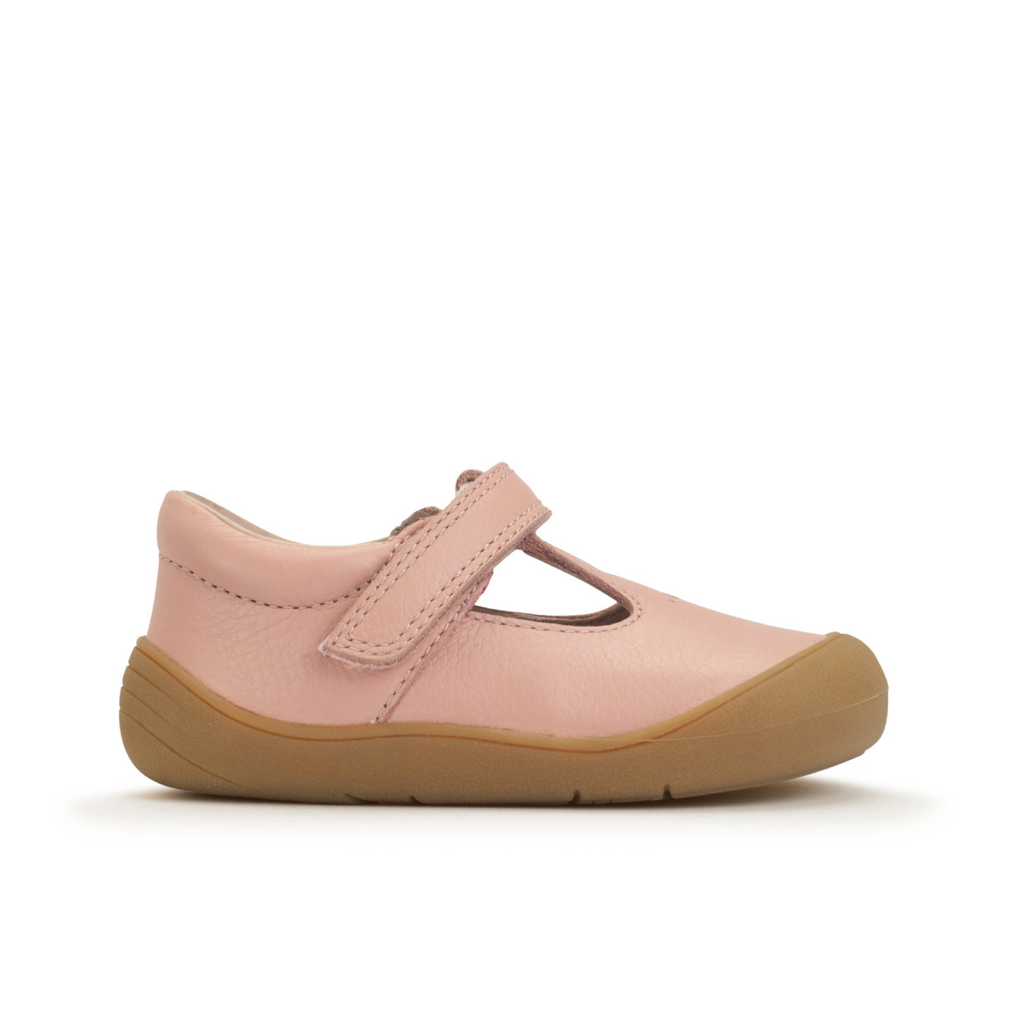 Charms Girls Dusky Pink Leather T-Bar Shoe