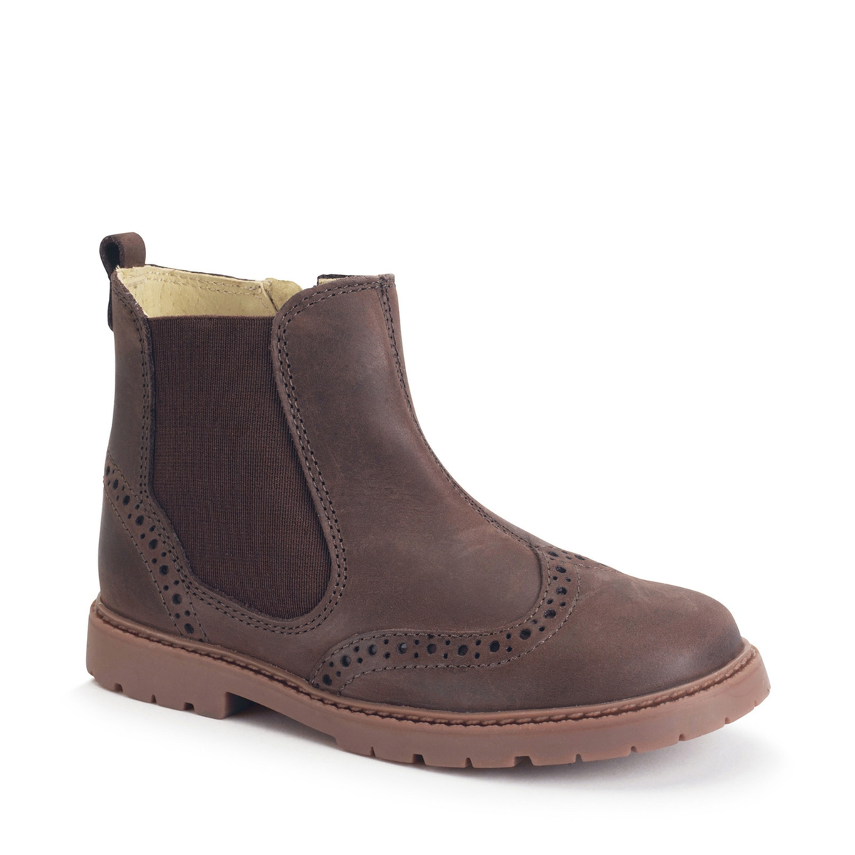 Brown Leather Chelsea Zipped Chelsea Boot