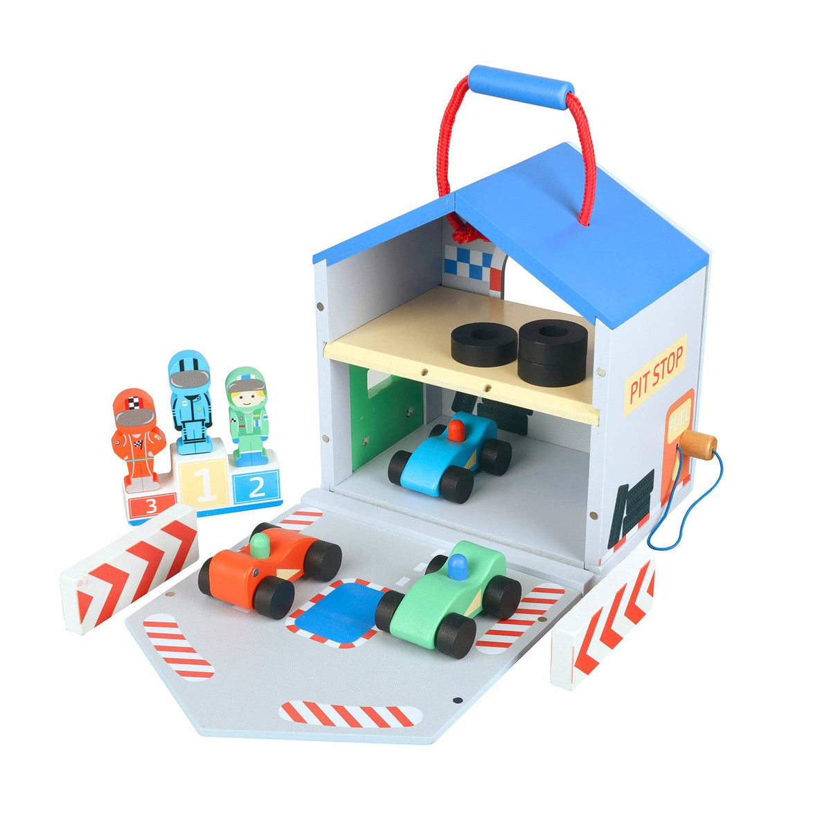 Wooden Racing Track Play Set