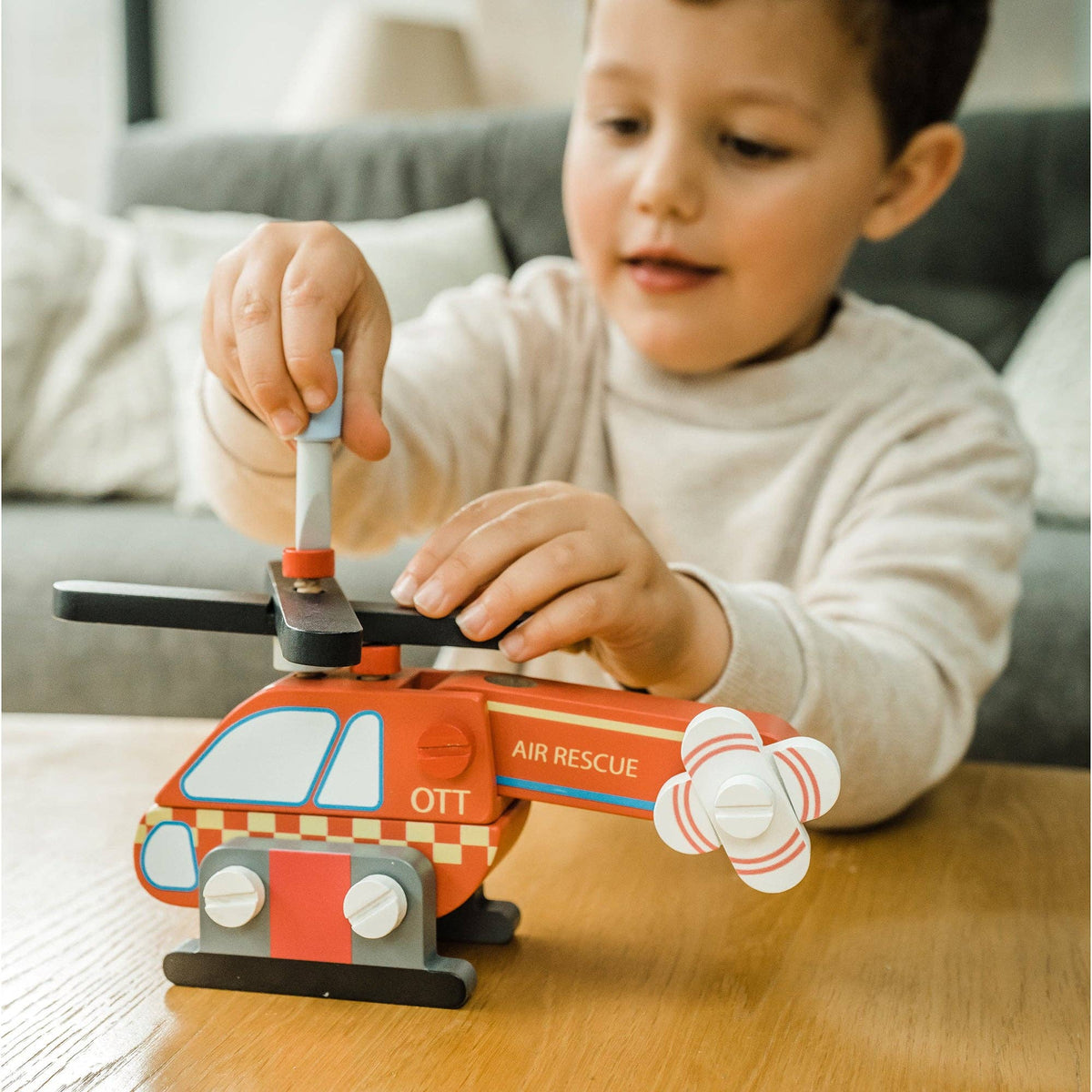 Buildable Wooden Helicopter