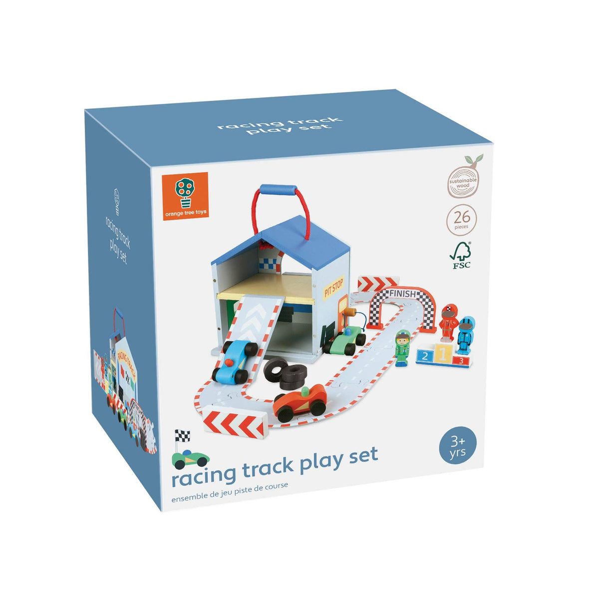 Wooden Racing Track Play Set