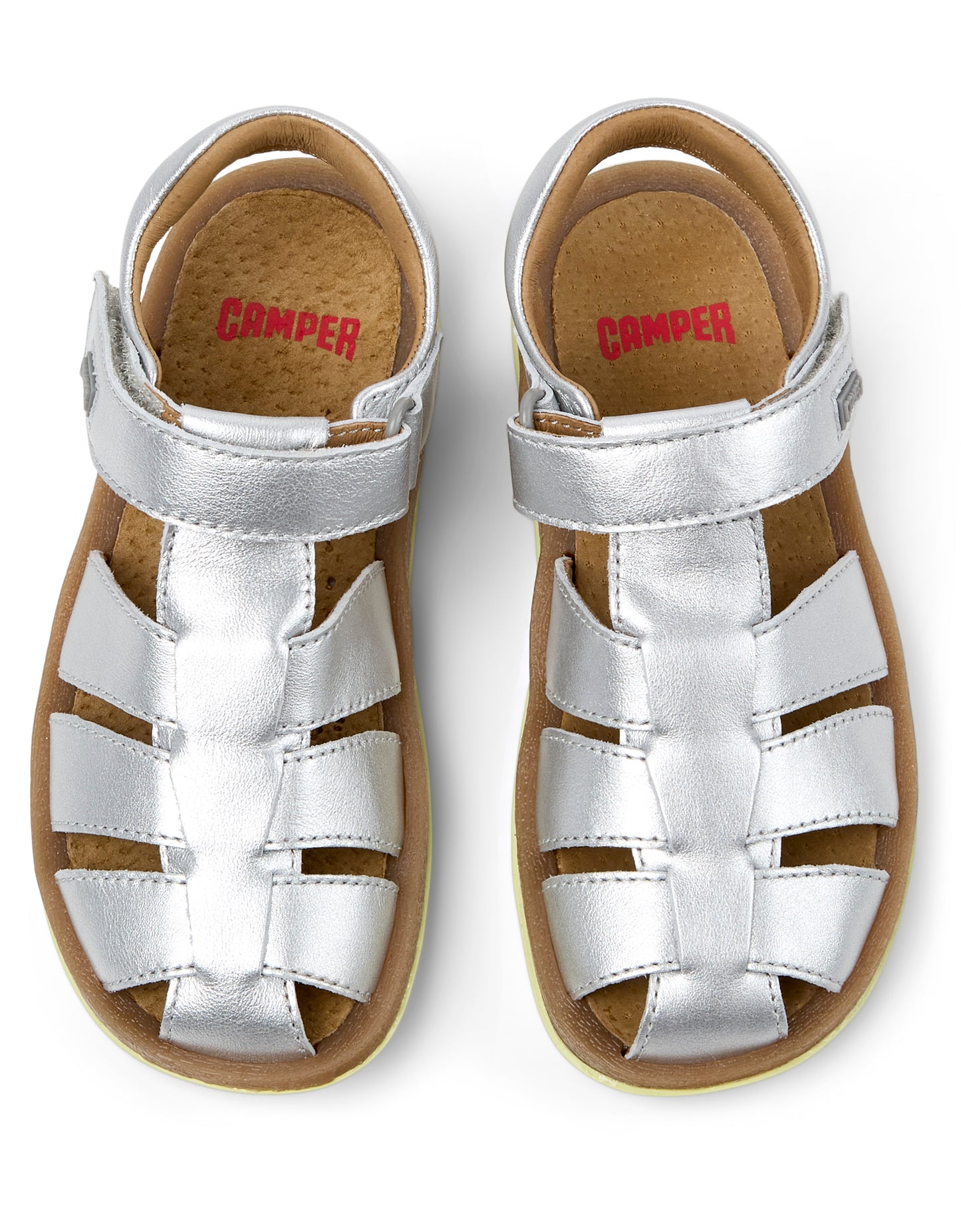 Bicho Kids Girl's Fisherman Style Silver Leather Sandal