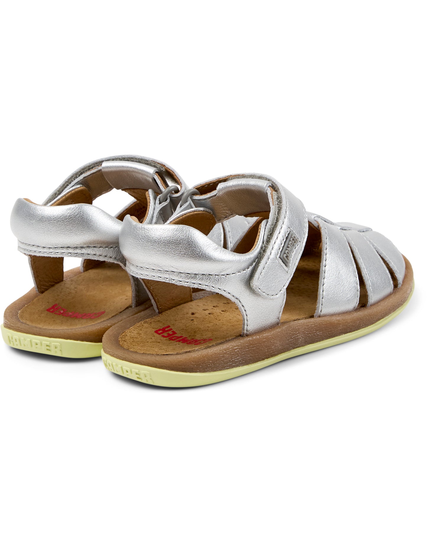 Bicho Kids Girl's Fisherman Style Silver Leather Sandal