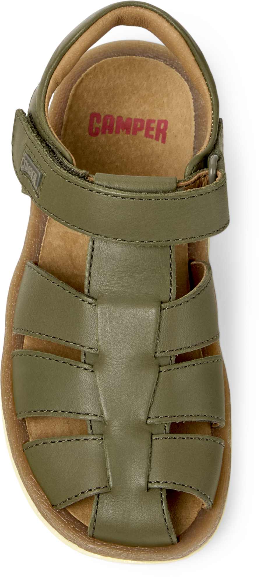 Bicho Kids Sage Green Leather Fishermans Style Sandal
