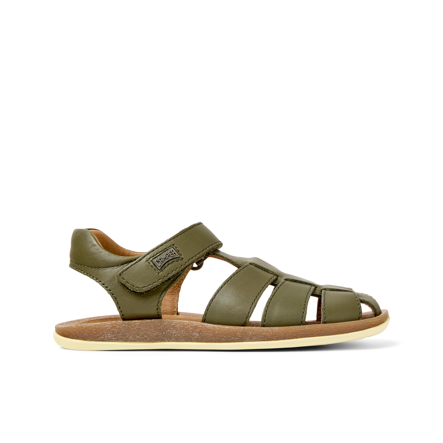 Bicho Kids Sage Green Leather Fishermans Style Sandal