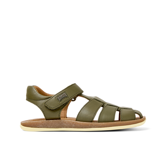 Bicho Kids Sage Green Leather Fishermans Style Sandal
