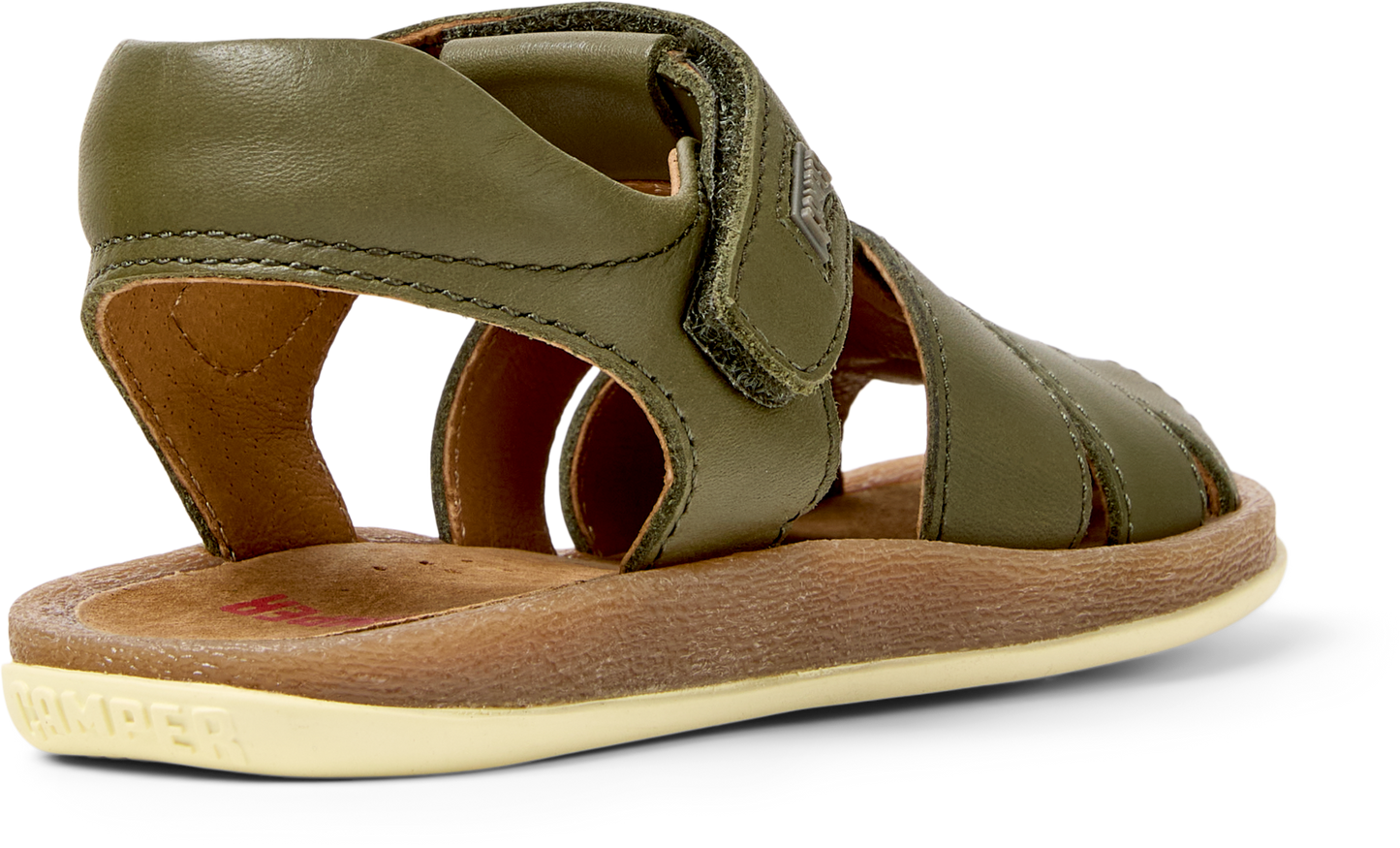 Bicho Kids Sage Green Leather Fishermans Style Sandal